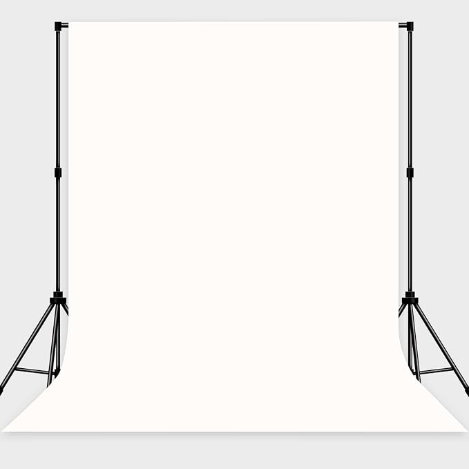 White Photo Backdrop Background Fabric Professional Photography 6x9ft | Seamless Design eliminates Wrinkle Portrait Photography Wedding Dark Theme Decorations by MIZSYE