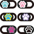 6Pcs 6 Styles Paw Print Cute Laptop Camera Cover 0.04 Inch Privacy Guard Accessories, Webcam Cover Slide Ultra Thin Protector Blocker for Desktop Computer Tablet Notebook Mini PC Office Use by PRESSINART