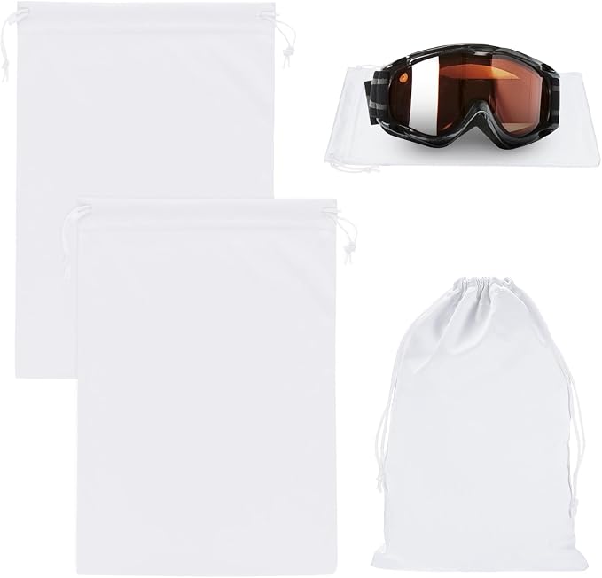 M METERXITY Ski Goggle Bag, Soft Microfiber Pouch Protective Storage Bags Case with Drawstring for Snow Goggles/Camera Lenses by MMETERXITY
