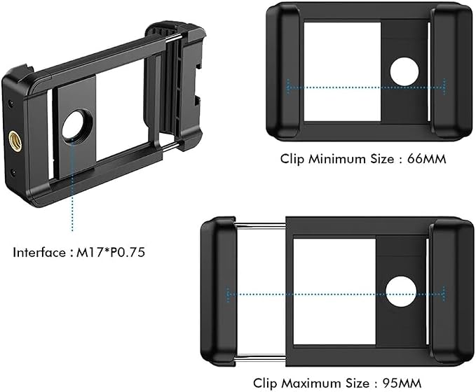 10X Macro Lens Kit Phone Camera Lens + CPL Filter 17mm Thread Phone Clip Clamp Mount Holder with Cold Shoe Mount for Smartphone (Clip Only) - Image 4