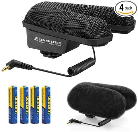 Sennheiser MKE 440 Stereo Shotgun Microphone Kit with Fur Windshield and Batteries by Unknown