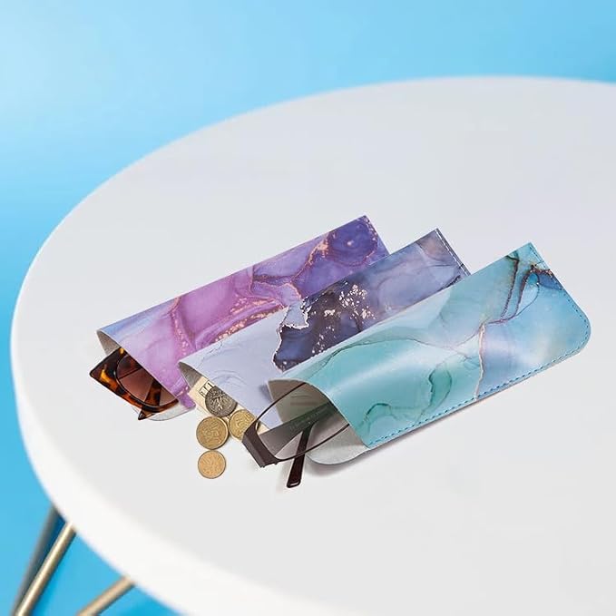 TRIUMPH VISION 3 Pack Reading Glasses Pouch Soft Case Eyeglass Sleeve Slim | Alternative to Bulky Case in bag, Lightweight Lined Padded Protect Optical lens Slip in, Cute Pattern Portable for Daily Use - Image 7