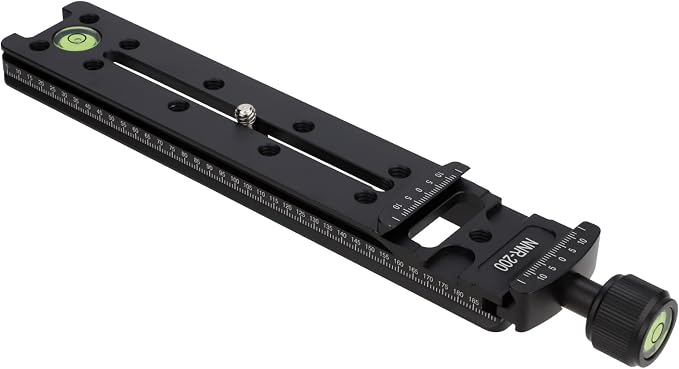 Camera Rail Nodal Slide 200mm Quick Release Plate Clamp Macro Rail with D-Ring Screws for Garmin Xero C1 DSLR Tripod Monopod Ball Head for Panoramic Close-up Photography - Image 2