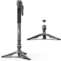 M1 62.8" Carbon Fiber Monopod for Camera, One-Click Lifting Monopod with feet, Compact for Travel, Max Load 44lbs / 20kg for Camera, DSLR, Camcorder by COMAN