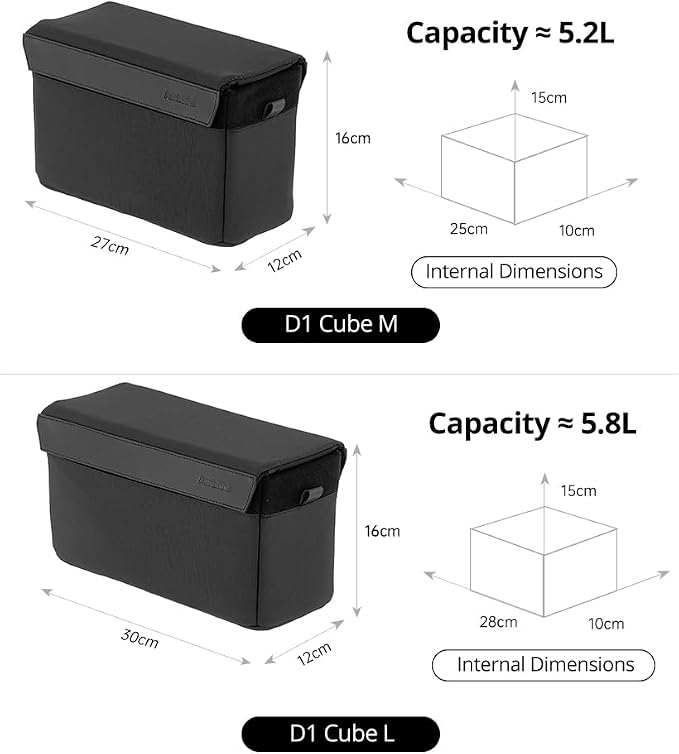 AMBITFUL D1 Cube Camera Insert Padded Organizer with Divider Apricot 5.2L | For mirrorless DSLR, beige color, large size 11.8'' x 6.3'' x 4.72'' External ,11'' x 5.9'' x 3.93'' Internal - Image 10