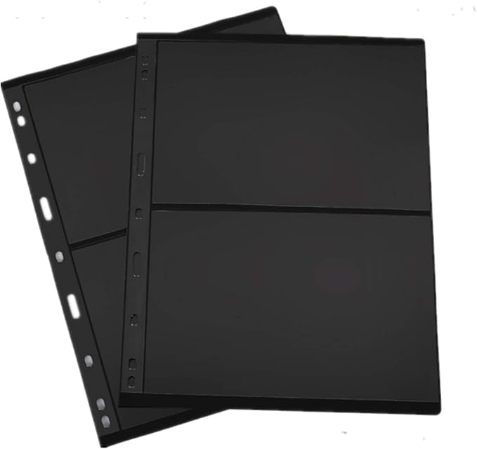 MUDOR Stamp Pages for Stamp Collection Album Binder Book, 10 Sheet 2 Row | 2 Pocket Stamp Sleeves for Collectors ,Stamp Collecting Sheets Supplies,Professional Pack - Image 2