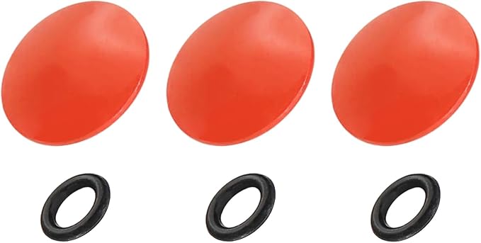 PATIKIL Camera Shutter Button, 3 Pack 10mm Convex Surface Shutter Release Buttons Pure Copper Camera Button for Nikon for Fujifilm for Leica DSLR/SLR, Orange by PATIKIL