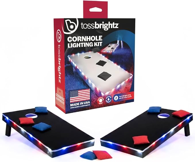 TossBrightz LED Cornhole Lights (Set of Two) - Weather Resistant Kit by Brightz