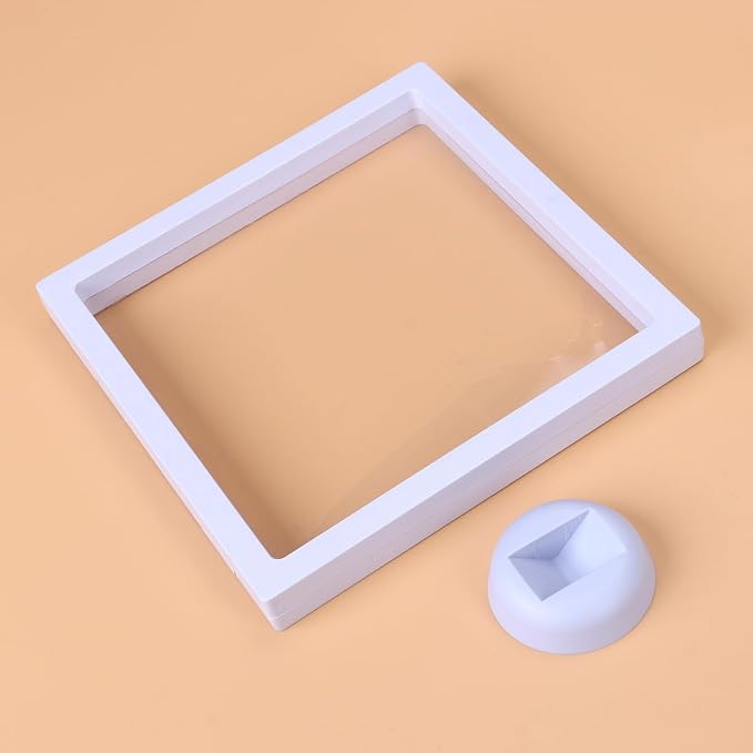 Gatuida 3D Floating Display Case (Without Base), Transparent PE Jewelry Storage Box, Floating Coin Display Frame Holder(18x2cm) - Image 6
