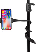 Microphone Holder Cell Phone Holder Adjustable Gooseneck Smartphone Holder for iPhone16/15/14/13/12 Pro Max and Samsung Galaxy All Smartphones Universal Guitar Playing Live Gig Cell Phone Clip Holder by Unknown