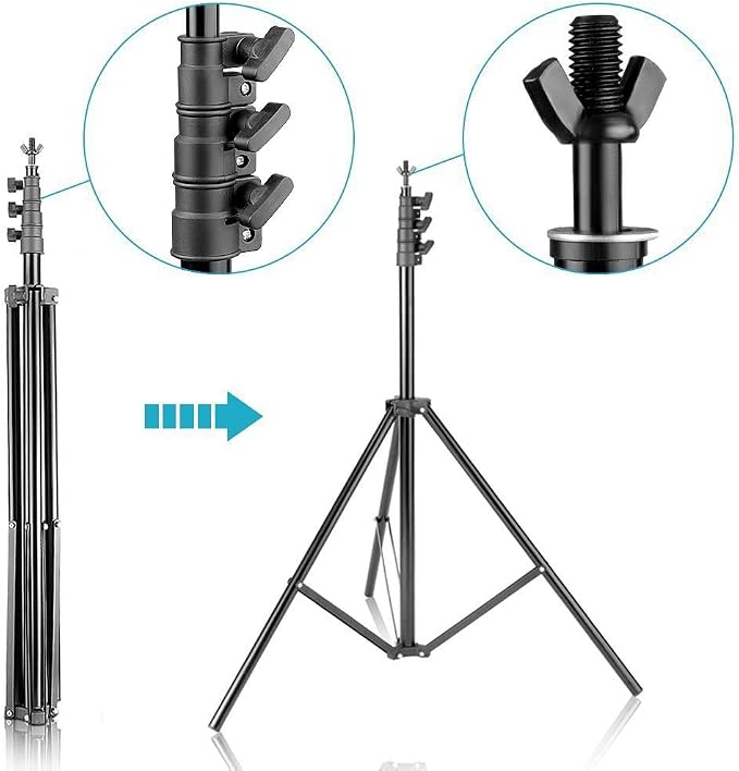10ft x 8.5ft Adjustable Photography Backdrop Support System Photo Video Studio Muslin Background Stand Kit with Carry Bag - Image 5