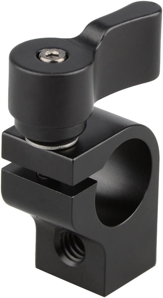 CAMVATE 15mm Single Rod Clamp for Camera DSLR Rail System(Black) by CAMVATE