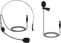 Phenyx Pro Mini XLR Lapel Mic for Wireless Microphone Systems 1HM1LM-BLK | Unidirectional Condenser Capsule, PTU-5000 Compatible, Stage, Church, Conferences, Interviews, Video Recording by PhenyxPro