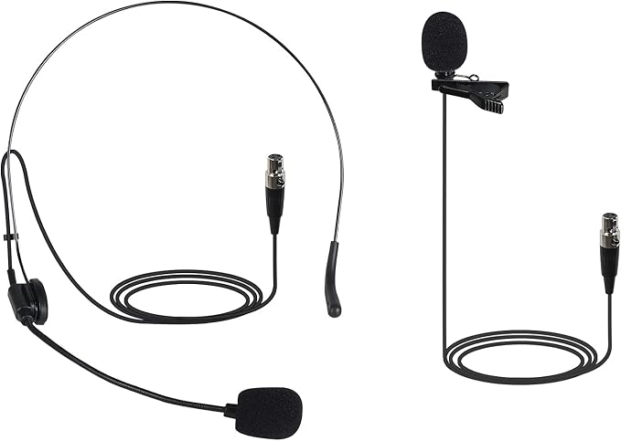 Phenyx Pro Mini XLR Lapel Mic for Wireless Microphone Systems 1HM1LM-BLK | Unidirectional Condenser Capsule, PTU-5000 Compatible, Stage, Church, Conferences, Interviews, Video Recording by PhenyxPro
