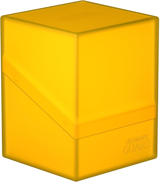 Ultimate Guard Boulder 100+ Classic, Deck Case for 100 Double-Sleeved TCG Cards, Amber, Secure & Durable Storage for Trading Card Games, Soft-Touch Finish by UltimateGuard