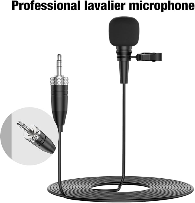 Professional Unidirectional Super Cardioid Lavalier Lapel Microphone - Compatible with Sennheiser Wireless Bodypack System (3.5mm Female Screw Plug) - Image 6