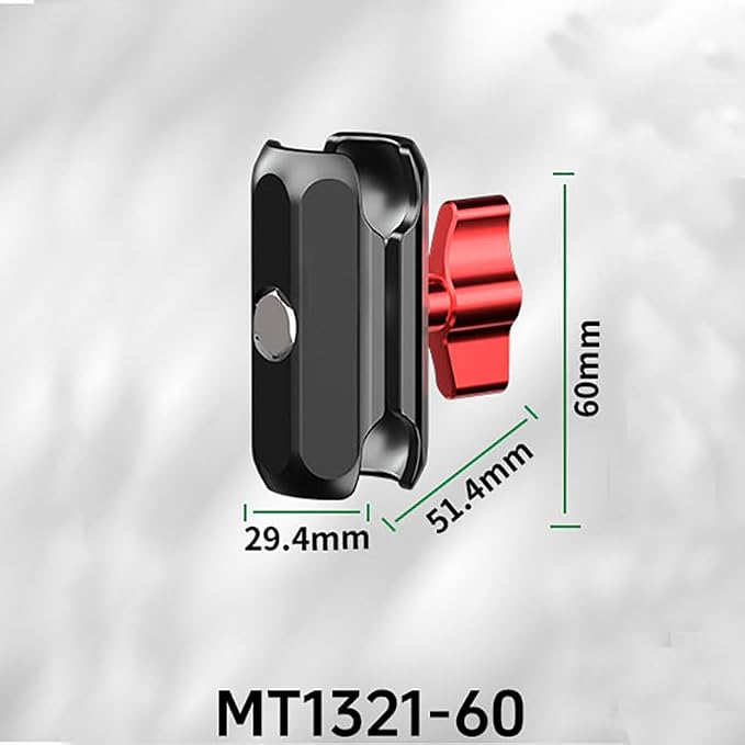Dual Ball Head Magic Arm, MT-1321 | Adjustable clamp and ball head system creates flexible POV angles on motorcycle or bicycle mirrors, rails and support rods. - Image 2