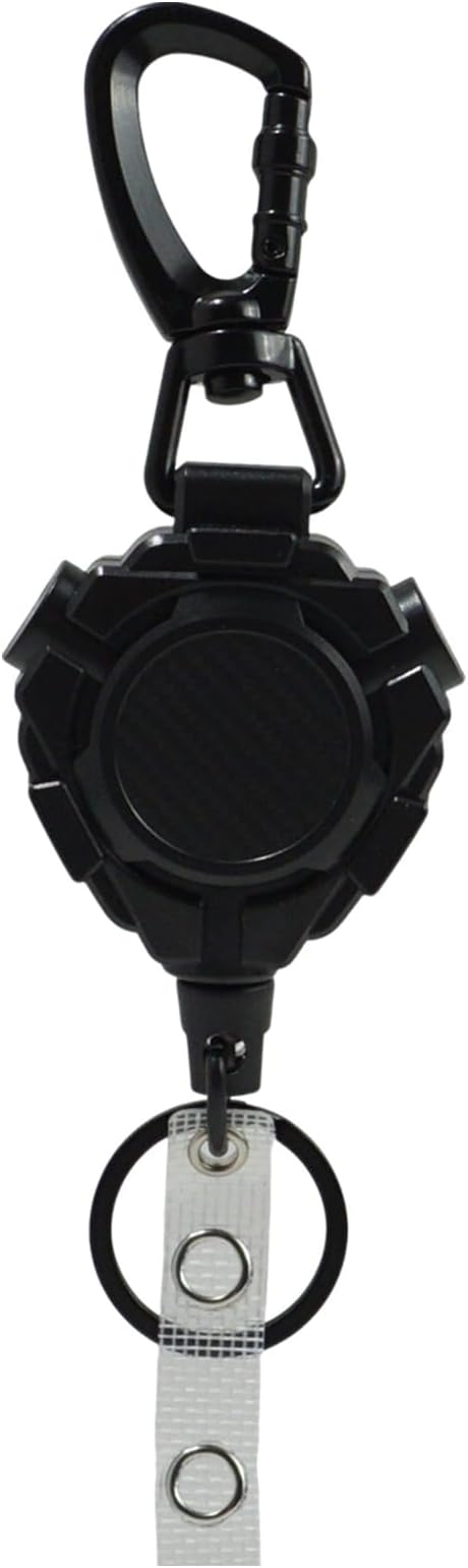 2 Pcs CB Mic Holder Retractable, Heavy Duty Retractable Mic Holder with 32" Stainless Steel Cord, Woven Lanyard and D-Ring Mount - Image 7