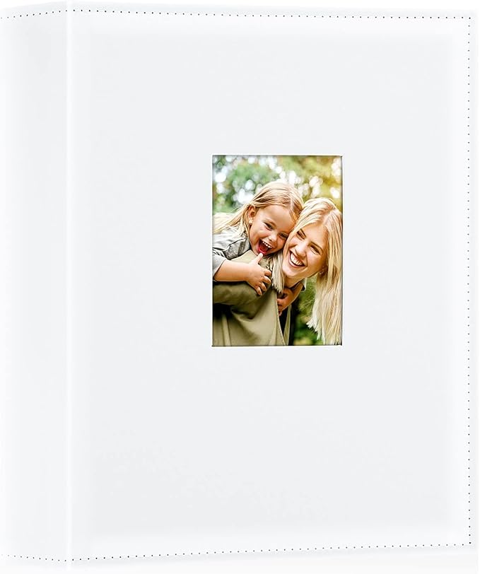 Ywlake Photo Album 4x6 400 Pockets, Leather Photo Albums Holds 400 Vertical Pictures Only White by Ywlake