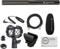 Sennheiser MKE 600 Shotgun Microphone Bundled with Universal Shockmount + 20-Feet XLR Microphone Cable + Microfiber Cleaning Cloth (4 Items) by Unknown