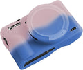Easy Hood Camera Case Cover for Canon Powershot G7X Mark III (Pink Blue) | With Removable Lens Cover,Soft Silicone Protective Case,Anti-Scratch,Slim Fit,Enhanced Grip,Lightweight Camera Accessories by EasyHood