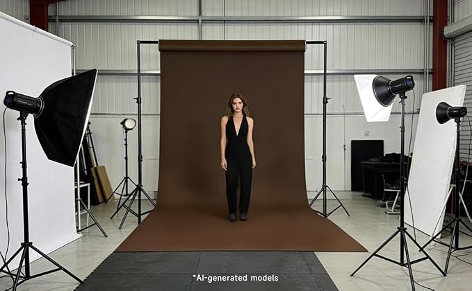 YSKE-Seamless Brown Paper Backdrop Roll for Photography,Photo Background,and Photoshoot Cover–Roll of Paper with Backdrop Cover for Background Stand,Thick Anti-Wrinkle Matte(53''x16.4'Brown) - Image 5