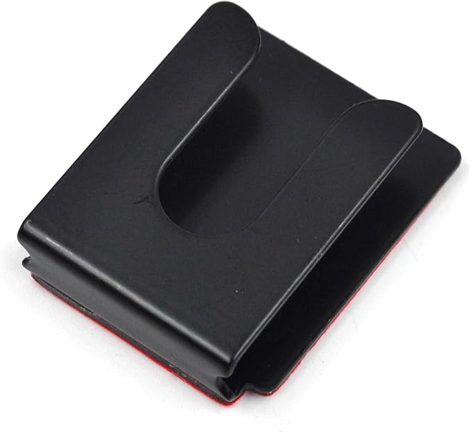 10-Pack Black Metal Adhesive CB Mic Holder for Car & Office | Rustproof metal bracket, no-drill adhesive mount for multi-scene storage - Image 5