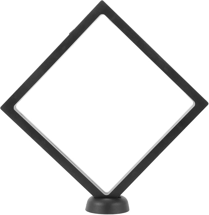 Gatuida Floating Frame Display Case for and Jewelry Black Transparent Pe Film Showcase for Medals Stamps and Memorabilia Use by Gatuida