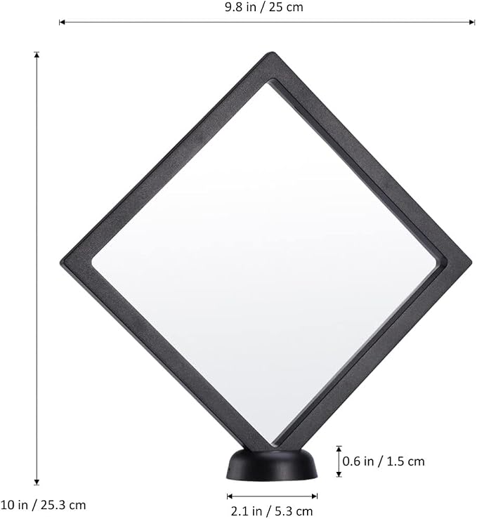 Gatuida Floating Frame Display Case for and Jewelry Black Transparent Pe Film Showcase for Medals Stamps and Memorabilia Use - Image 5