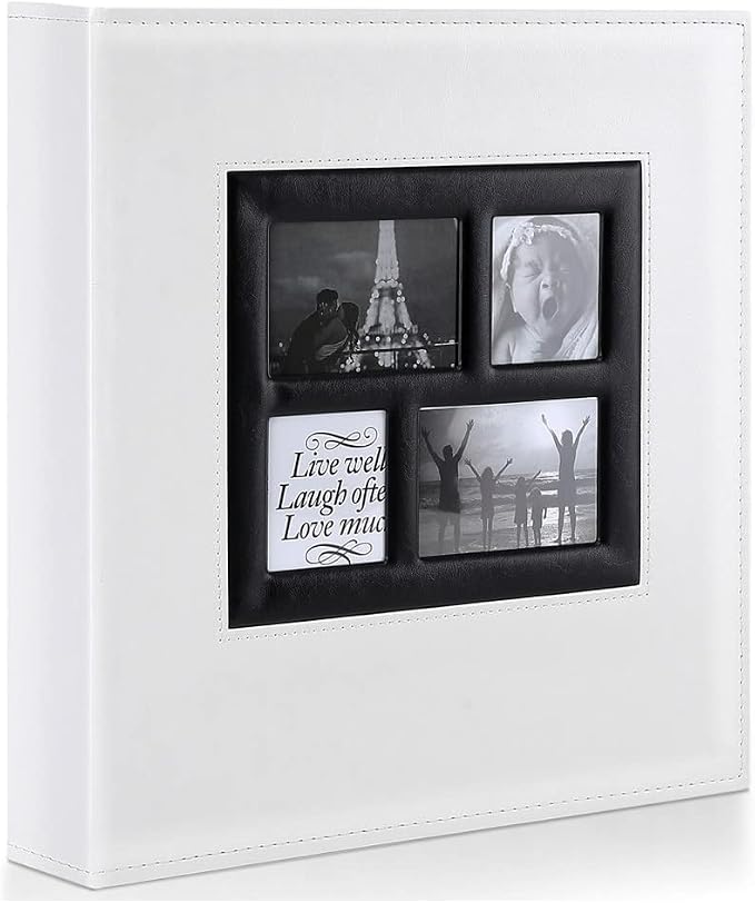 Ywlake Photo Album 4x6 1000 Pockets Photos, Extra Large Capacity Family Wedding Picture Albums Holds 1000 Horizontal and Vertical Photos White by Ywlake