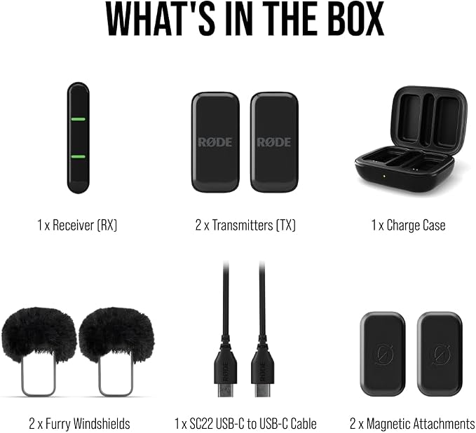 RØDE Wireless Micro for Lightning iPhone (iPhone 14 & Earlier ONLY), Black | Compact Wireless Microphone for Lightning (X Through 14), Two Mics with Charging Case for Smartphone Content Creation, Black - Image 10