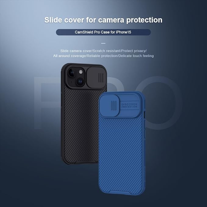 Mangix for iPhone 15 Case with Camera Cover,Slim Fit Thin Polycarbonate Protective Shockproof Cover with Slide Camera Cover, Upgraded Case for Apple iPhone 15 6.1inch Black - Image 8