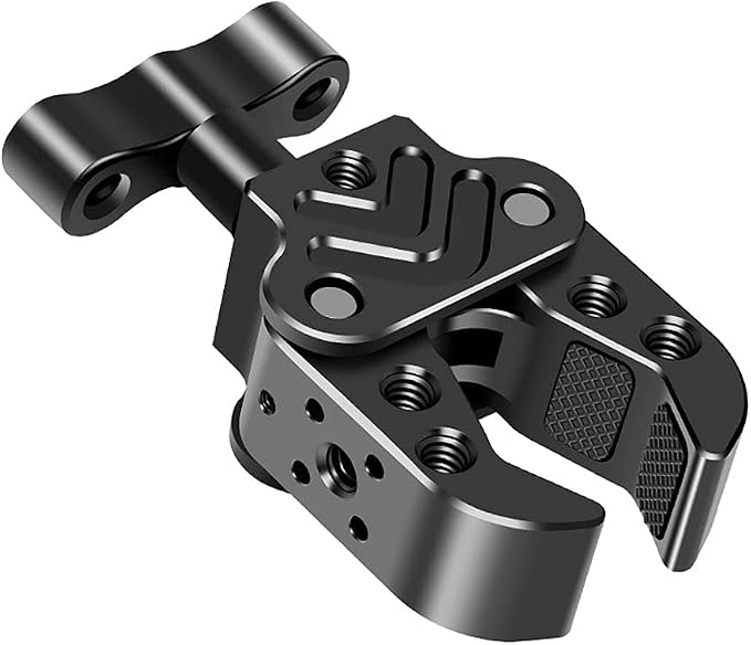 Super Clamp Camera Mount with 1/4" Thread Bottom Clamp for Gopro Camera ，Ronin，LCD Field Monitor, LED Lights, Flash, Mic, Action Cam by happypopo