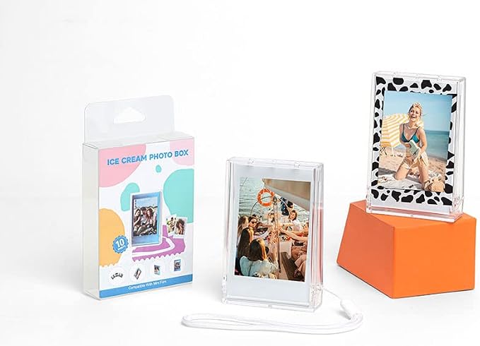 Orga'Neat Picture Holder Storage Case for Fujifilm Instax Mini 12/11/90/40/9/8/7/7+/EVO, Instant Camera Film Accessories 3 inch Photo Pouch, Travel Photo Holder Protective Case w/Wrist Lanyard -2 Set - Image 8