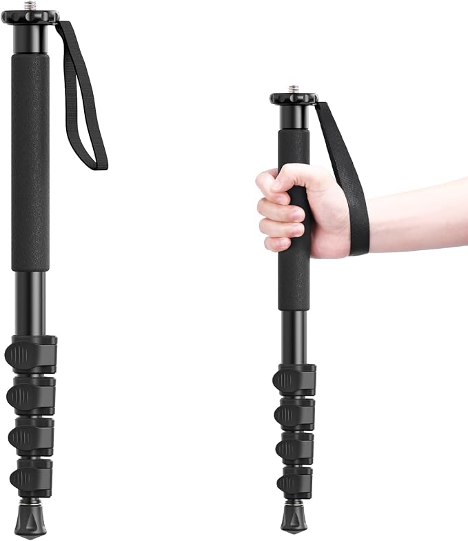 ULANZI TB12 Camera Monopod, 61" Aluminum Photography Monopod with 5-Section Height, Lightweight & Portable Camera Accessories, for Cameras Canon, Nikon & Sony Mirrorless & DSLR, Easy to Carry - Image 8