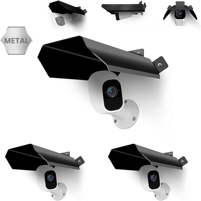 Universal Security Camera Sun Rain Cover Shield | Waterproof Protective Roof for Surveillance Camera, Outdoor Camera Shade Covers for Dome, Bullet Cameras(3 Pack) by WEILAILIFE