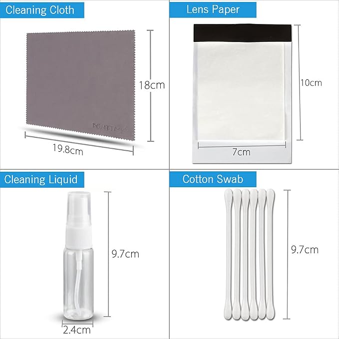 Professional Camera Cleaning Kit Lens Cleaning Kit with Air Blower Cleaning Pen Cleaning Cloth for Most Cameras, Mobile Phones, Laptops - Image 5