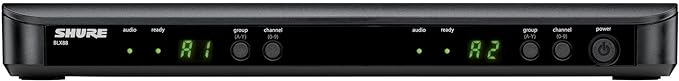 Shure BLX188/CVL Dual Lavalier Audio System H11 Band (572–596 MHz) – BLX88 Dual Receiver, (2) BLX1 Bodypacks & (2) CVL Cardioid Lavalier Mics, Up to 14 Hr Battery, 300 ft Range | Dual-channel BLX88 receiver with CVL cardioid lavaliers for presentations... - Image 2