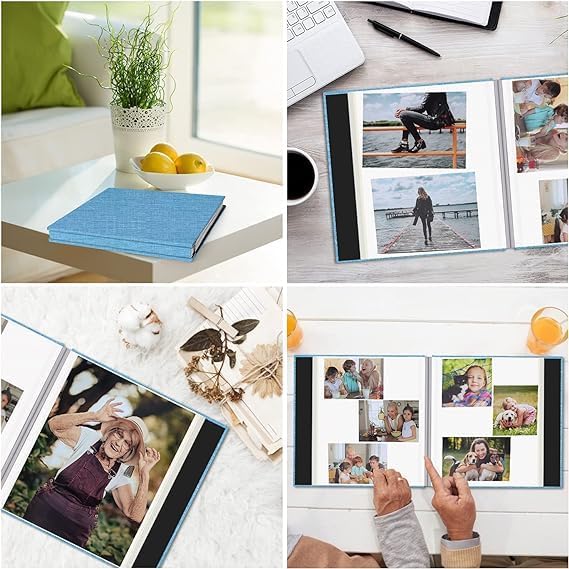 Zesthouse Large 18In Photo Album Self Adhesive 60 Pages, Scrapbook Albums with Sticky Page Holds 10x12 & 8x10 & 5X7 & 4x6 Pictures, DIY Photo Book Ideal Gift for Family Wedding Baby - Image 6