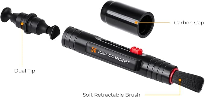 K&F Concept Lens Air Blower, Lens Cleaning Pen with Soft Brush, Double-Sided Carbon Head, Dust Blower for Camera Lens, Optical Lens, Glasses, Cosmos/Valve Index /PS4 PS5 VR Headset - Image 2