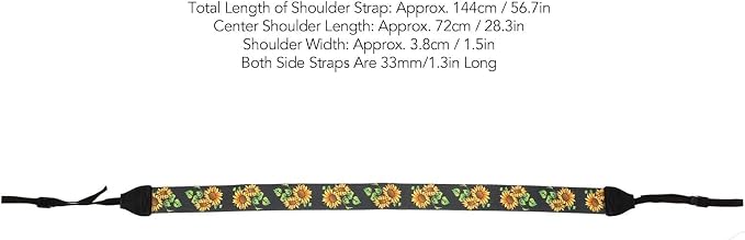 Cyrank ﻿Camera Strap, Neck Strap Camera Harnes Vintage Cotton Weave Neck Shoulder Crossbody Strap Camera Photography Accessory Neck Strap Belt - Image 6