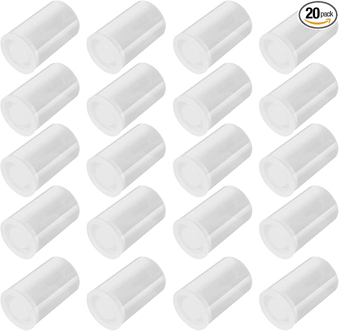 35mm Caliber Plastic Film Canisters-20pc (Clear) by Golden+Pearl