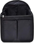 HOYOFO Mini Backpack Organizer Insert, Black, 7.7"L x 4.3"W x 10.6"H, Waterproof Nylon, Fits Small Backpacks by HOYOFO