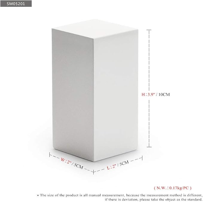 Oirlv Small White Display Riser for Jewelry,Cute Trophy Base for Showcase | Great for Photography or Display Scenarios.Making Items Look Better in Photos, Displays or Home Decor,1.97"x1.97"x3.94" - Image 5