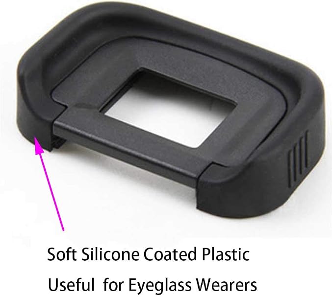 ULBTER EB Eyepiece Eyecup for Canon EOS 90D/80D/70D/60D/50D/40D/20D [2Pack] | Viewfinder Eye Cup for Canon 5D Mark II/5D Mark I/6D Mark II/6D Mark I with Hot Shoe Cover - Image 3