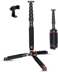 Koolehaoda 69" Camera Monopod with Removable Tripod Base, 6 Sections-Black | Aluminium Lightweight Portable Travel for DSLR Mirrorless Cameras and Camcorders Video Load up to 13lbs by Koolehaoda