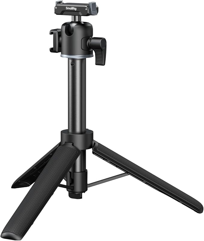 SmallRig 7.8-21.6in Action Cam Selfie Stick Tripod for DJI Action 5 Pro/4/3 | Extendable, 360° Ball Head, Cold Shoe Mount, Detachable Adapter (Not for Action 6), 1/4-20" Screw for Insta360, Webcam by SmallRig