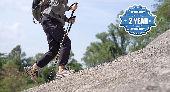 Selfie Trekking Pole – Ultralight 7075 Aluminum Hiking Poles with Built-in 1/4” Mount, Selfie Clamp, Tripod & Camera Kit – Adjustable Flip-Lock Walking Stick for Men & Women - Image 9