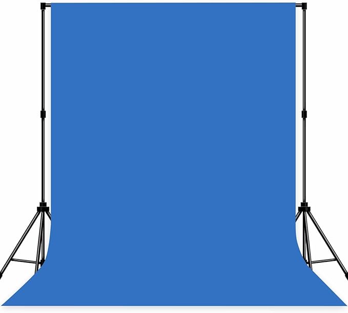 Blue Photo Backdrop Professional Photography Background Polyester 10x10ft | Seamless Design eliminates Wrinkle Portrait Photography Wedding Dark Theme Decorations by MIZSYE