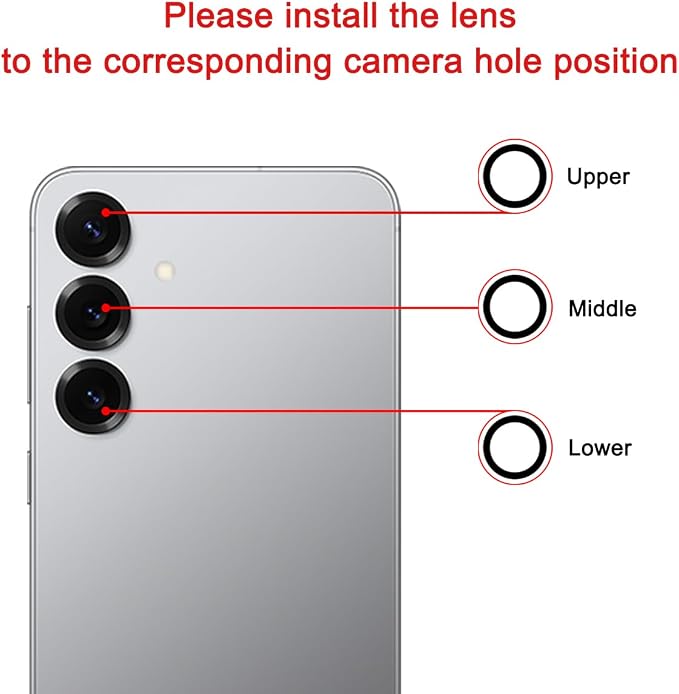 2 Sets Rear Back Camera Lens Glass Replacement for Samsung Galaxy S25 6.2-inches with pre-Installed Adhesive and Reparing Toolkit - Image 6